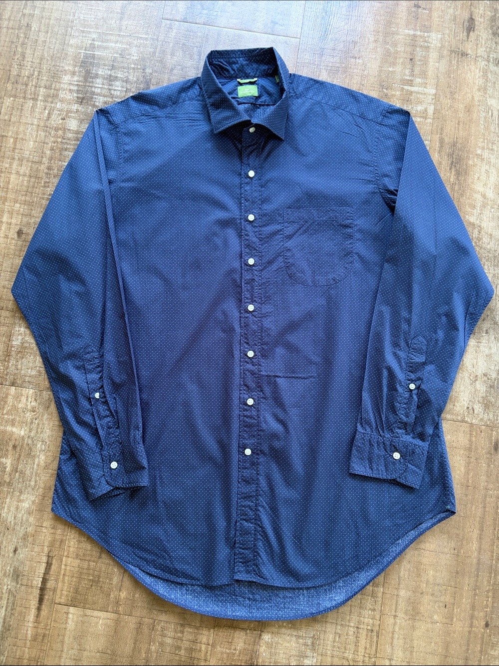 SID MASHBURN Spread Collar Sport Shirt
Printed Navy Poplin